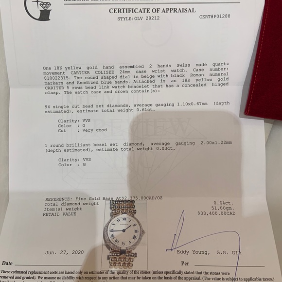 ***SOLD*** CARTIER - 18k solid gold bracelet watch - Picture 5 of 7